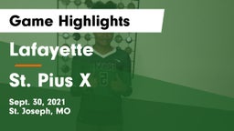 Lafayette  vs St. Pius X  Game Highlights - Sept. 30, 2021