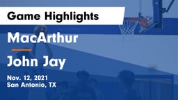 MacArthur  vs John Jay  Game Highlights - Nov. 12, 2021
