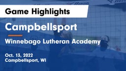 Campbellsport  vs Winnebago Lutheran Academy  Game Highlights - Oct. 13, 2022