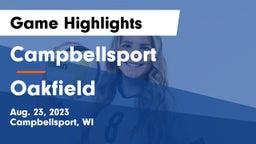 Campbellsport  vs Oakfield  Game Highlights - Aug. 23, 2023