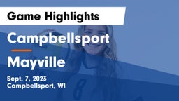 Campbellsport  vs Mayville  Game Highlights - Sept. 7, 2023