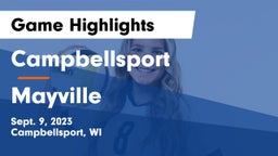 Campbellsport  vs Mayville  Game Highlights - Sept. 9, 2023