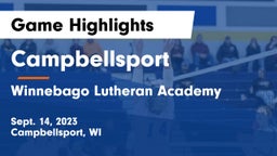 Campbellsport  vs Winnebago Lutheran Academy  Game Highlights - Sept. 14, 2023