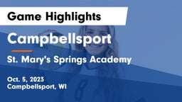 Campbellsport  vs St. Mary's Springs Academy  Game Highlights - Oct. 5, 2023