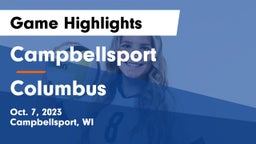Campbellsport  vs Columbus  Game Highlights - Oct. 7, 2023