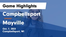 Campbellsport  vs Mayville  Game Highlights - Oct. 7, 2023