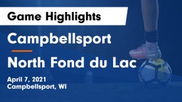Campbellsport  vs North Fond du Lac  Game Highlights - April 7, 2021