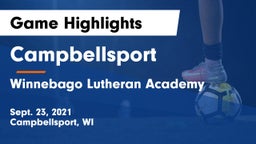 Campbellsport  vs Winnebago Lutheran Academy  Game Highlights - Sept. 23, 2021