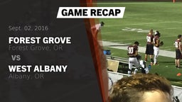 Recap: Forest Grove  vs. West Albany  2016