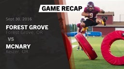 Recap: Forest Grove  vs. McNary  2016