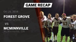 Recap: Forest Grove  vs. McMinnville  2016