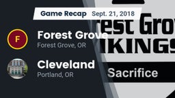 Recap: Forest Grove  vs. Cleveland  2018