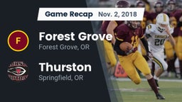 Recap: Forest Grove  vs. Thurston  2018