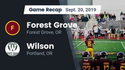 Recap: Forest Grove  vs. Wilson  2019