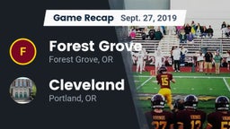 Recap: Forest Grove  vs. Cleveland  2019