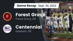 Recap: Forest Grove  vs. Centennial  2022