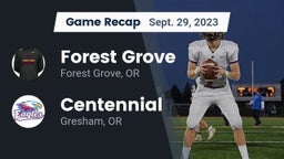 Recap: Forest Grove  vs. Centennial  2023