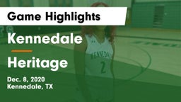 Kennedale  vs Heritage  Game Highlights - Dec. 8, 2020