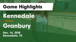 Kennedale  vs Granbury  Game Highlights - Dec. 16, 2020