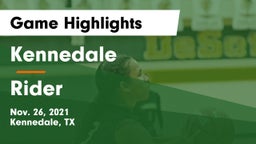 Kennedale  vs Rider  Game Highlights - Nov. 26, 2021