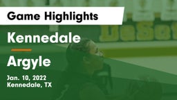 Kennedale  vs Argyle  Game Highlights - Jan. 10, 2022