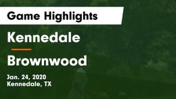 Kennedale  vs Brownwood  Game Highlights - Jan. 24, 2020