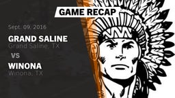 Recap: Grand Saline  vs. Winona  2016