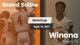 Matchup: Grand Saline High vs. Winona  2017