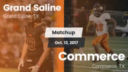 Matchup: Grand Saline High vs. Commerce  2017