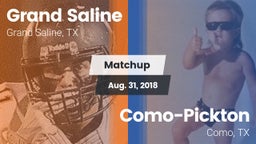 Matchup: Grand Saline High vs. Como-Pickton  2018
