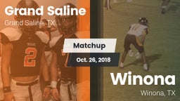 Matchup: Grand Saline High vs. Winona  2018