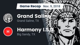 Recap: Grand Saline  vs. Harmony I.S.D. 2018