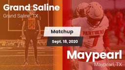 Matchup: Grand Saline High vs. Maypearl  2020