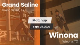 Matchup: Grand Saline High vs. Winona  2020