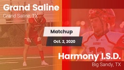 Matchup: Grand Saline High vs. Harmony I.S.D. 2020