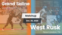Matchup: Grand Saline High vs. West Rusk  2020