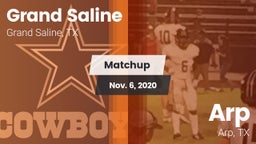 Matchup: Grand Saline High vs. Arp  2020