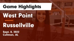West Point  vs Russellville  Game Highlights - Sept. 8, 2022
