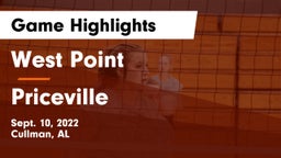 West Point  vs Priceville  Game Highlights - Sept. 10, 2022