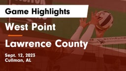 West Point  vs Lawrence County  Game Highlights - Sept. 12, 2023