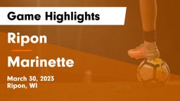 Ripon  vs Marinette  Game Highlights - March 30, 2023