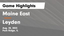 Maine East  vs Leyden  Game Highlights - Aug. 28, 2023