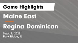 Maine East  vs Regina Dominican  Game Highlights - Sept. 9, 2023