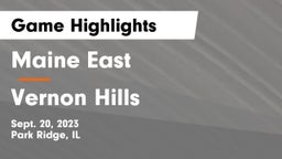 Maine East  vs Vernon Hills  Game Highlights - Sept. 20, 2023