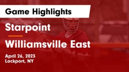 Starpoint  vs Williamsville East  Game Highlights - April 26, 2023
