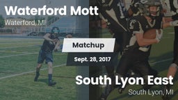 Matchup: Waterford Mott vs. South Lyon East  2017