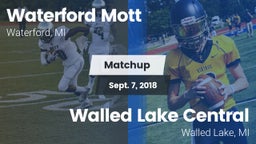 Matchup: Waterford Mott vs. Walled Lake Central  2018