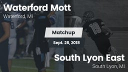 Matchup: Waterford Mott vs. South Lyon East  2018