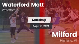 Matchup: Waterford Mott vs. Milford  2020