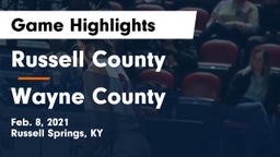 Russell County  vs Wayne County  Game Highlights - Feb. 8, 2021